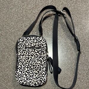 kate spade Black & White Leopard Phone Crossbody